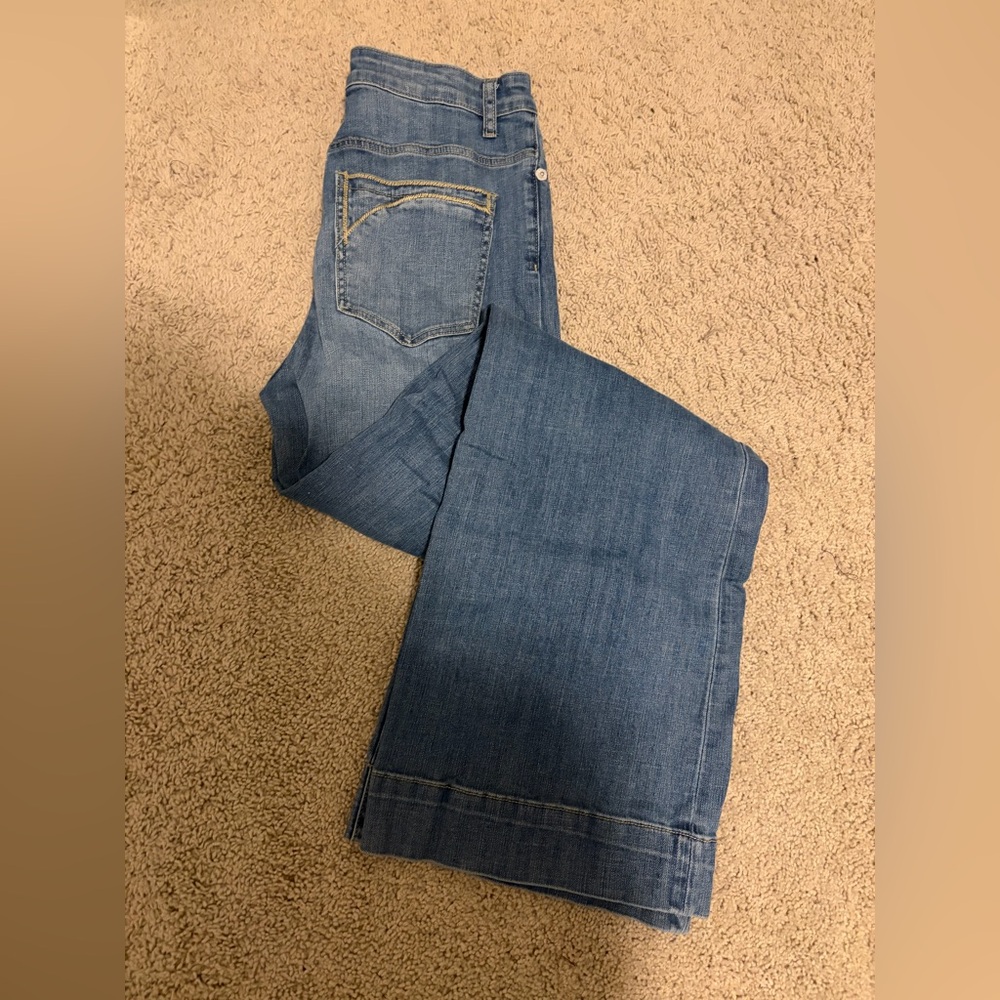 Stetson Women's Blue Wide Leg Denim Jeans